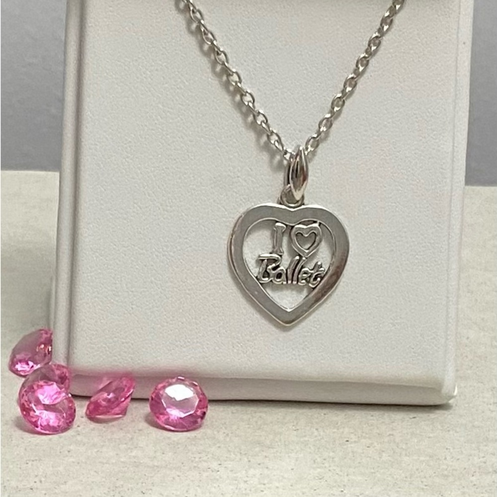 I Love Ballet heart pendant! NEW
